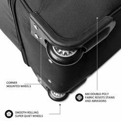 NFL New Orleans Saints Rolling Drop-Bottom Duffel Bag -suitcase shop 51lrxdVhktL