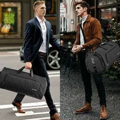 Carry On Garment Bag, 60L Large Travel Duffel Bag With Shoes Compartment Convertible Suit Travel Bag Weekender Bag For Men Women -suitcase shop 51mjkB2aRTL