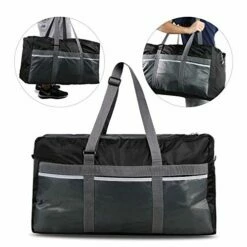 REDCAMP 75L Foldable Duffel Bag Large Size Lightweight & Multifunction, 25" Water Resistant Travel Duffle Bag For Men Women, Black -suitcase shop 51nMyPMsDTL