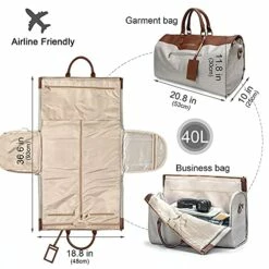 Convertible Garment Bag With Shoulder Strap, Travel Weekender Overnight Carry On Garment Duffel Bag For Women With Shoes Compartment - 2 In 1 Hanging Suitcase Suit Travel Bags -suitcase shop 51nRO6cGNQS