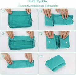 DIMJ Packing Cubes For Travel, 9 Pcs Travel Cubes Set Foldable Suitcase Organizer Lightweight Luggage Storage Bag 5 Colors Options (Blue) -suitcase shop 51oL5o i0eS