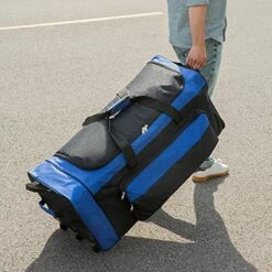 Jetstream Foldable 145L Duffle Bag With Triple Inline Wheels - Large Collapsible Duffel For Camping & Travel -suitcase shop 51ouBANUzCL