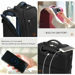 VERAGE Carry On Underseat Luggage With Wheels & USB Port, Wheeled Spinner Bag Carry-on Luggages For Airlines, Lightweight Suitcase Men Women, Pilots And Crew (14-Inch Compact) 14 VERAGE Carry On Underseat Luggage With Wheels & USB Port, Wheeled Spinner Bag Carry-on Luggages For Airlines, Lightweight Suitcase Men Women, Pilots And Crew (14-Inch Compact) -suitcase shop 51pTiwCDI L