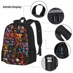 Five Nights At Freddy'S Backpack 3pcs Set Youth Boys Shoulder Bag Girls Bookbag With Lunch Bog Pencil Case Teens -suitcase shop 51pgcUWqrsS