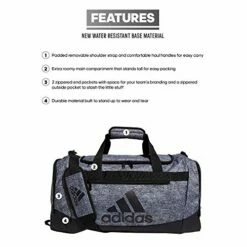 Adidas Defender 4 Medium Duffel Bag, Jersey Onix Grey/Black, One Size -suitcase shop 51psYU6eZTL