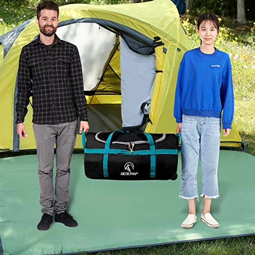 REDCAMP 85L Foldable Duffle Bag With Wheels 26", 1680D Oxford Collapsible Large Duffel Bag With Rollers For Camping Travel Gear, Black 4 REDCAMP 85L Foldable Duffle Bag With Wheels 26", 1680D Oxford Collapsible Large Duffel Bag With Rollers For Camping Travel Gear, Black - Image 2