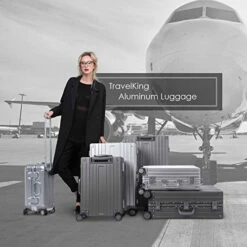 TRAVELKING All Aluminum Luggage Hard Shell Suitcase With Wheels Carry On Spinner Suitcase (Silver 20 Inch) 10 TRAVELKING All Aluminum Luggage Hard Shell Suitcase With Wheels Carry On Spinner Suitcase (Silver 20 Inch) -suitcase shop 51qhB8nLMfL 28e7211d 3054 4148 abcc 2a7090f1af2d