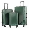 Coolife Luggage 3 Piece Sets PC+ABS Spinner Suitcase Carry On Fashion (Dark Green, One_Size) -suitcase shop 51qisLqLPHL