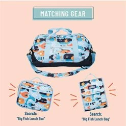 Wildkin Kids Overnighter Duffel Bags For Boys & Girls, Measures 18 X 9 X 9 Inches Duffel Bag For Kids, Carry-On Size & Ideal For School Practice Or Overnight Travel, BPA-free (Big Fish) -suitcase shop 51rVII9yRXL