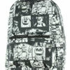 Five Nights At Freddy'S Black & White Characters All Over Print Backpack