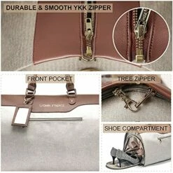 Convertible Garment Bag With Shoulder Strap, Travel Weekender Overnight Carry On Garment Duffel Bag For Women With Shoes Compartment - 2 In 1 Hanging Suitcase Suit Travel Bags -suitcase shop 51sDioMY4mS