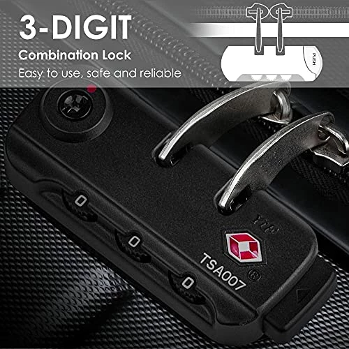 Hardshell Luggage Sets 3 PCS Spinner Suitcase With Tsa Lock Lightweight Black 5 Hardshell Luggage Sets 3 PCS Spinner Suitcase With Tsa Lock Lightweight Black - Image 3