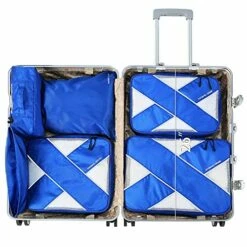 P.travel 6Pcs Packing Cubes For Travel Lightweight Luggage Organizer Bag Travel Cubes (Blue) -suitcase shop 51su0stnwrS