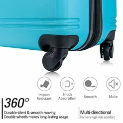 Expandable 3 Piece Luggage Sets Hardside Durable Suitcase With Spinner Wheels TSA Lock, 3 Pcs Carry On Case Travel Home Outdoor School Lightweight Trolley Case ( 20" 24" 28" Blue) -suitcase shop 51t8eYGDbIS