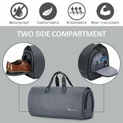 Convertible Garment Bag With Shoulder Strap, Modoker Carry On Garment Duffel Bag For Men Women - 2 In 1 Hanging Suitcase Suit Travel Bags (Black) -suitcase shop 51ud3n6oBdL