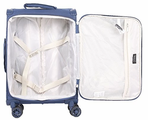 Aerolite 21" Carry On Ultra Lightweight Spinner Suitcase & Flight Bag Under Seat Shoulder Bag Set (Navy) 6 Aerolite 21" Carry On Ultra Lightweight Spinner Suitcase & Flight Bag Under Seat Shoulder Bag Set (Navy) - Image 4