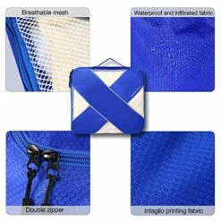 P.travel 6Pcs Packing Cubes For Travel Lightweight Luggage Organizer Bag Travel Cubes (Blue) -suitcase shop 51vcMFqfCWL