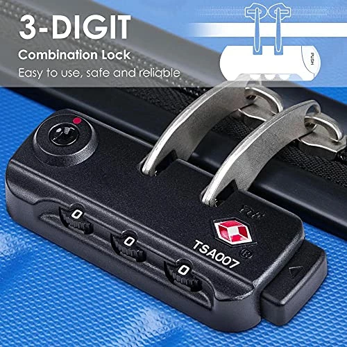 Hardshell Luggage Sets 3 PCS Spinner Suitcase With Tsa Lock Lightweight Blue 7 Hardshell Luggage Sets 3 PCS Spinner Suitcase With Tsa Lock Lightweight Blue - Image 5