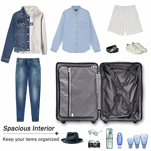 Flieks Luggage Sets 3 Piece Spinner Suitcase With TSA Lock Lightweight 20 24 28 Inch (Elegant Blue) 5 Flieks Luggage Sets 3 Piece Spinner Suitcase With TSA Lock Lightweight 20 24 28 Inch (Elegant Blue) - Image 3