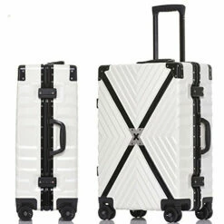 Sondre X Luggage Rolling Wheels Old Fashion Trunk Suitcase PC ABS Spinner Hardshell Carry On With TSA Lock 20" 24" 26" 29"(White) -suitcase shop 51xutxpIeFL dd40638a 3315 4857 a8fc 96387333f3b9