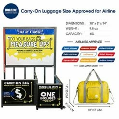 Wandf Foldable Travel Duffel Bag Luggage Sports Gym Water Resistant Nylon (Yellow) -suitcase shop 51y3UBdPvPL