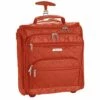 16.5" Underseat Women Luggage Carry On Suitcase - Small Rolling Tote Bag With Wheels (Orange) -suitcase shop 51zRovKikoL