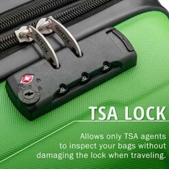 Merax Luggage Set With TSA Lock, All Expandable 3 Piece Hardshell Lightweight Suitcase Set 20inch 24inch 28inch (Apple Green) -suitcase shop 6184BSt YaL