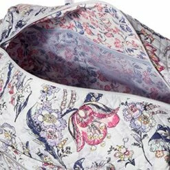 Vera Bradley Women's Cotton Large Travel Duffel Bag, Hummingbird Park, One Size -suitcase shop 61TnQZFbDcL