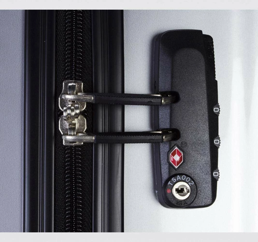 Suitcase, Lightweight, Large 28-Inch Hard-Shell Aluminum Alloy Suitcase, 4 Spinner Wheels, Abs Luggage Travel Trolley, Silver, 20 Inch 4 Suitcase, Lightweight, Large 28-Inch Hard-Shell Aluminum Alloy Suitcase, 4 Spinner Wheels, Abs Luggage Travel Trolley, Silver, 20 Inch - Image 2