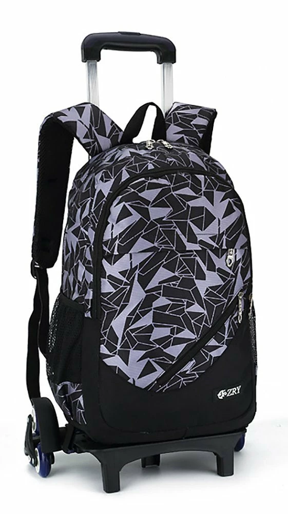 Meetbelify 3pcs Kids Rolling Backpacks Luggage Six Wheels Trolley School Bags (Black With 6 Wheels) 9 Meetbelify 3pcs Kids Rolling Backpacks Luggage Six Wheels Trolley School Bags (Black With 6 Wheels) - Image 7