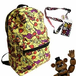 Bioworld Fnaf Five Nights At Freddy'S School Backpack Luggage Bag With Lanyard (Fnaf Cheese Melt) -suitcase shop 61vEmbrFgXL