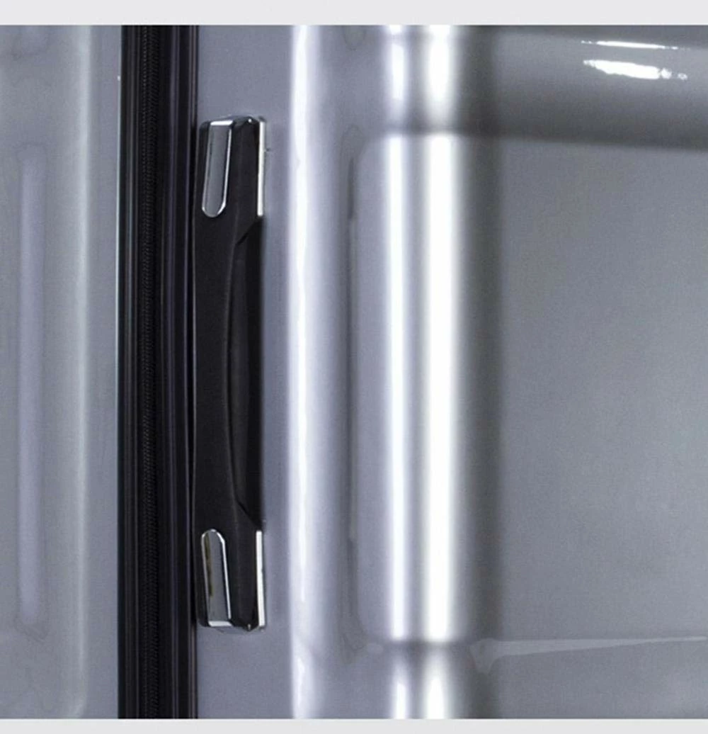 Suitcase, Lightweight, Large 28-Inch Hard-Shell Aluminum Alloy Suitcase, 4 Spinner Wheels, Abs Luggage Travel Trolley, Silver, 20 Inch 5 Suitcase, Lightweight, Large 28-Inch Hard-Shell Aluminum Alloy Suitcase, 4 Spinner Wheels, Abs Luggage Travel Trolley, Silver, 20 Inch - Image 3