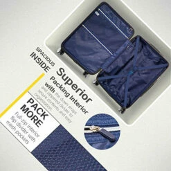 Coolife Luggage Expandable(only 28") Suitcase PC+ABS Spinner 20in 24in 28in Carry On (white Grid New, L(28in)) -suitcase shop 61xFDF5qtDL a4ed0ccf 1605 481f 8cef 7d6a67670326