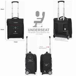 VERAGE Wheeled Underseat Carry-on Rolling Business Suitcase With USB Port,16.5 Inch Softside Airline Approved Luggage -suitcase shop 713AYKt2yLL