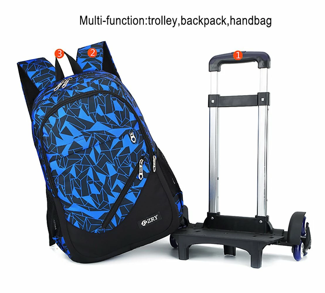 Meetbelify 3pcs Kids Rolling Backpacks Luggage Six Wheels Trolley School Bags (Black With 6 Wheels) 7 Meetbelify 3pcs Kids Rolling Backpacks Luggage Six Wheels Trolley School Bags (Black With 6 Wheels) - Image 5