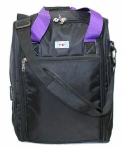 BoardingBlue Personal Item Under Seat For The Airlines Of American, Frontier, Spirit, Black/Purple