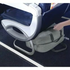 16" Foldable Duffle Bag 20L For Travel Gym Sports Packable Lightweight Luggage Duffel Water-resistant By WANDF (Light Grey 16", 16 Inches (20 Liter)) -suitcase shop 71Sie9nWfxL