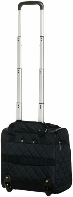 AmazonBasics Underseat Carry-On Rolling Travel Luggage Bag - Black Quilted -suitcase shop 71TK8HZPDwL