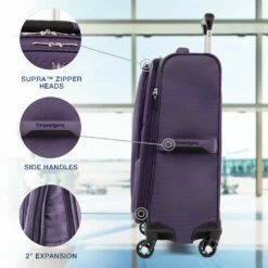 Travelpro Maxlite 5 Lightweight Checked Large 29" Expandable Softside Luggage Imperial Purple, 29-inch -suitcase shop 71TOyUZ87OL
