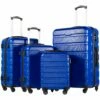 COOLIFE Luggage 3 Piece Set Suitcase Spinner Hardshell Lightweight TSA Lock (Family Set-blue1) -suitcase shop 71uA vfFKWL