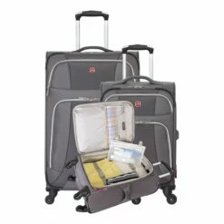 SWISSGEAR 7362 3-Piece Expandable Lightweight Rolling Spinner Luggage Set | Wheeled Travel Suitcases | 20-inch, 24-inch, 28-inch - Gray -suitcase shop 814sF 2BLPMzL
