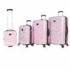 Betsey Johnson 4 Pieces Luggage Set - ABS+PC Hardside Lightweight Durable Rolling Suitcase With Spinner Wheels - Set Includes; 15", 20", 26", 30" -suitcase shop 81767 2BSA8YL