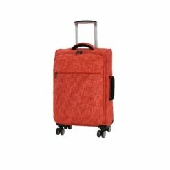 It Luggage Stitched Squares 8 Wheel Lightweight Expandable 5-Piece Set, Orange -suitcase shop 81APxGzjL9L