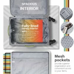 Coolife Luggage 3 Piece Set Suitcase Spinner Softshell Lightweight (blue+sliver) 11 Coolife Luggage 3 Piece Set Suitcase Spinner Softshell Lightweight (blue+sliver) -suitcase shop 81WkKGrAK9L