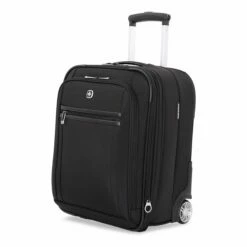 SWISSGEAR Premium Rolling Carry-On 19-inch Luggage | Wheeled Weekend Travel Suitcase | Men's And Women's - Black