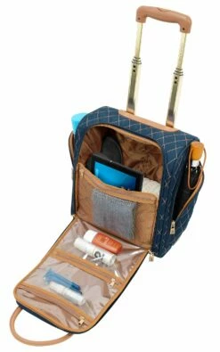 London Fog Queensbury 15" Verticle Under The Seat Bag, Navy -suitcase shop 81kGXD4LQIL