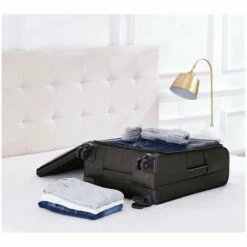 AmazonBasics Belltown Softside Rolling Spinner Suitcase Luggage - 25 Inch, Heather Black -suitcase shop 81pViYVV0AL