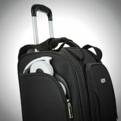Samsonite Underseat Spinner With USB Port Carry-On Luggage, Jet Black, One Size -suitcase shop 9135mf nD 2BL