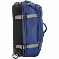 AmazonBasics Rolling Travel Duffel Bag Luggage With Wheels, Medium, Blue -suitcase shop 91M6O0mkioL
