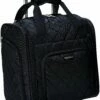 AmazonBasics Underseat Carry-On Rolling Travel Luggage Bag - Black Quilted -suitcase shop 91z7Qa 2BOm8L